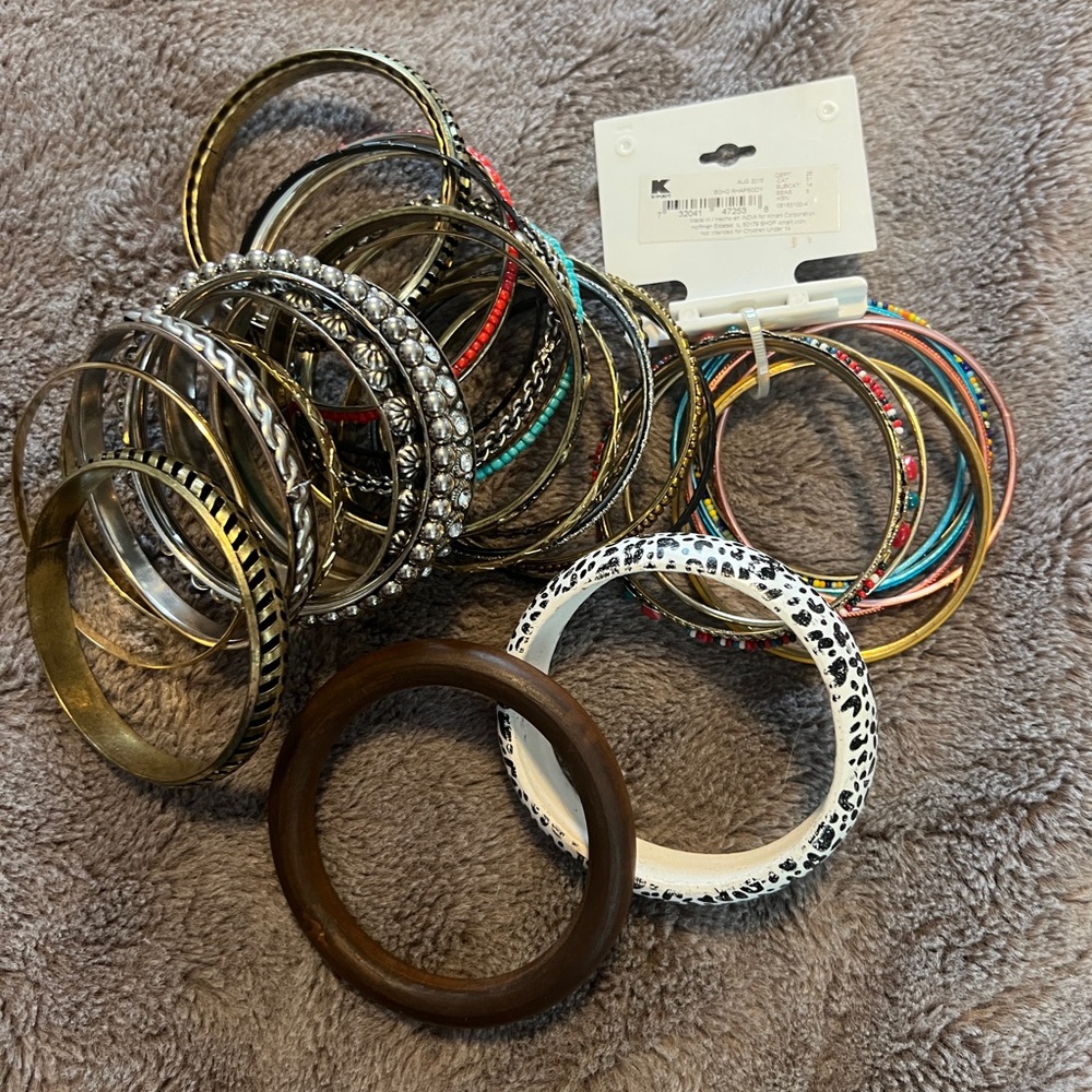 Mixed Bangle Bracelet Lot of 30 90s / 00s